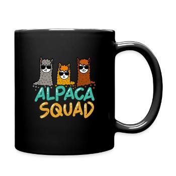Cadeau de la clique d'amis de la brigade d'alpaga - Mug uni - noir - Droite