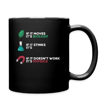Wissenschaft - Biologie, Chemie und Physik - Tasse einfarbig - Schwarz - Rechts