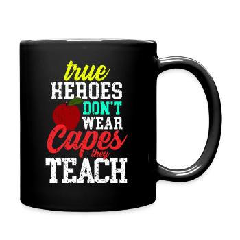 Teacher hero - Full Colour Mug - black - Right