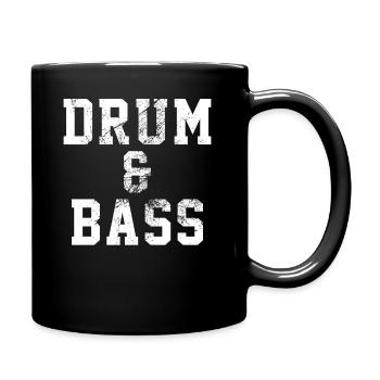 Drum Bass - Tasse einfarbig - Schwarz - Rechts