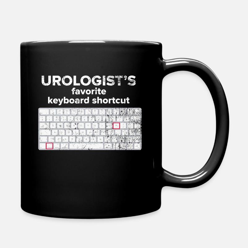 Urologe Urologie Ärztin Computertastatur Geschenk - Tasse einfarbig - Schwarz
