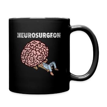 Neurosurgery Doctor Brain Surgeon Gift - Full Colour Mug - black - Right