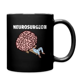 Neurosurgery Brain Surgeon Doctor Gift - Full Colour Mug - black - Right