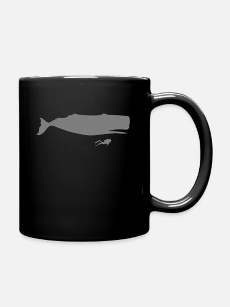Tauchen Wal Tiefsee - Tasse einfarbig - Schwarz