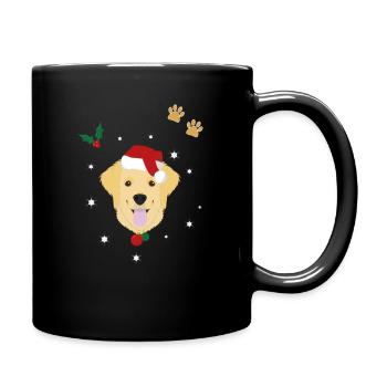 Hund Golden Retriever Tierliebe Geschenk Xmas - Tasse einfarbig - Schwarz - Rechts