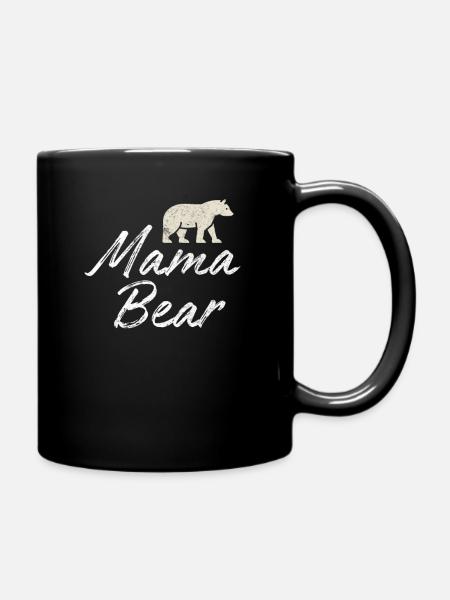 Mama Bear - Tasse einfarbig - Schwarz