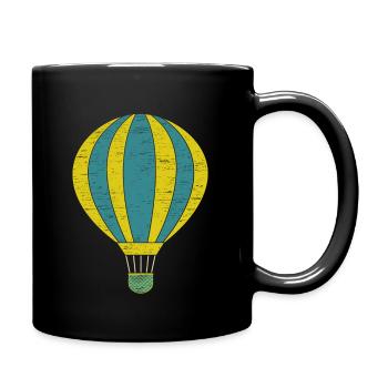 Ballon à air chaud cadeau gaz panier - Mug uni - noir - Droite