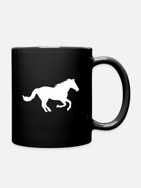 Pferd - Tasse einfarbig - Schwarz