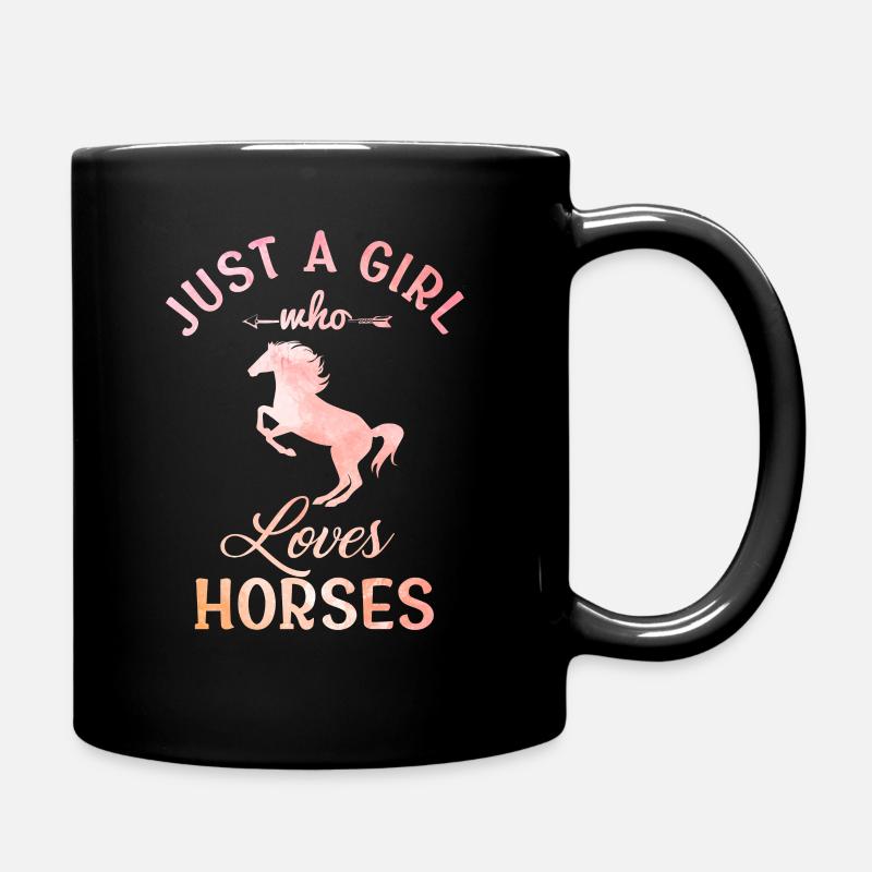 Juste une fille qui aime les chevaux - Mug uni - noir