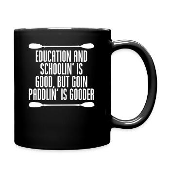 education kayak - Tasse einfarbig - Schwarz - Rechts