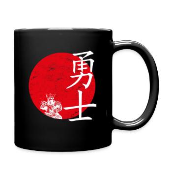 Warrior japanese symbol - Full Colour Mug - black - Right