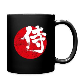 Samurai symbol Japanese - Full Colour Mug - black - Right