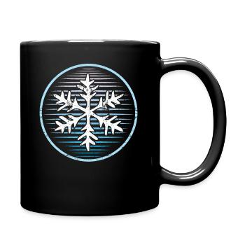 flocons de neige - Mug uni - noir - Droite