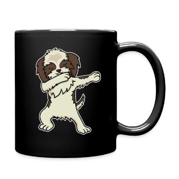 Shih Tzu Hund Dabbing Dabbin Dabb Tanz Geschenk - Tasse einfarbig - Schwarz - Rechts