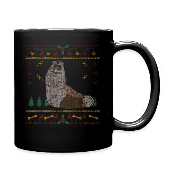 Ugly Christmas Shih Tzu Dog Christmas Gift - Full Colour Mug - black - Right