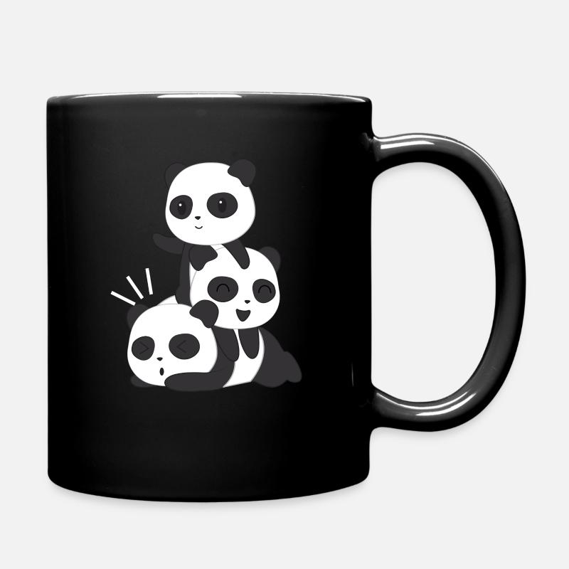 Panda Pandas - Pandafan - Famille Panda - Mug uni - noir