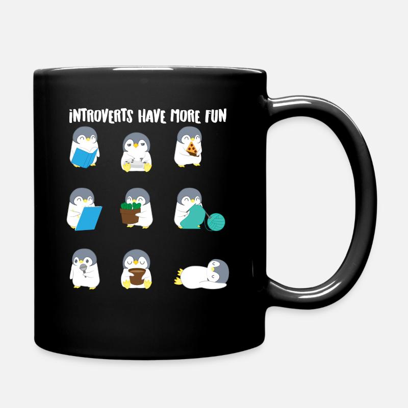 Pingouin - Pingouins - Pingouin - Introverti - Mug uni - noir