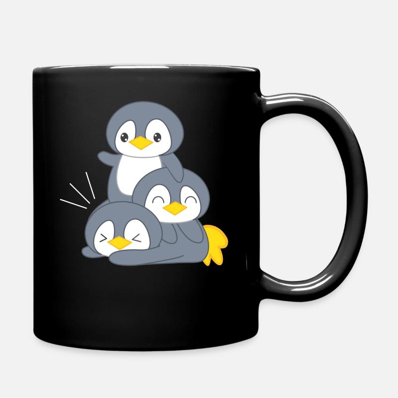 Pinguin – Pinguine – Pinguinfan – Pinguinfamilie - Tasse einfarbig - Schwarz