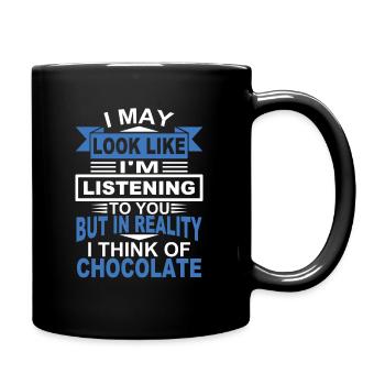 Schokolade - Tasse einfarbig - Schwarz - Rechts