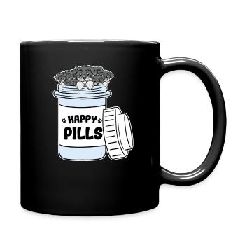 Cadeau de médecine de pilules chien Schnauzer - Mug uni - noir - Droite