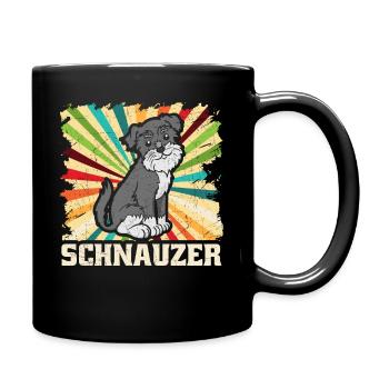 Schnauzer Dog Retro Vintage Gift - Mug uni - noir - Droite