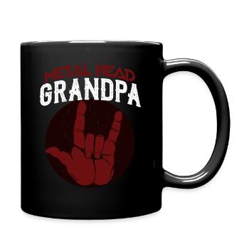 Metall Opa - Tasse einfarbig - Schwarz - Rechts