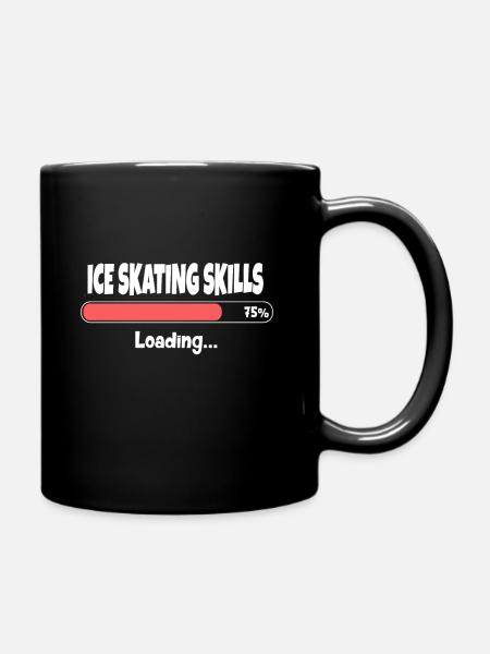 Schlittschuh - Tasse einfarbig - Schwarz