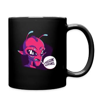 Alien - Tasse einfarbig - Schwarz - Rechts