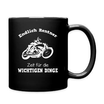 Moto locataire retraité - Mug uni - noir - Droite