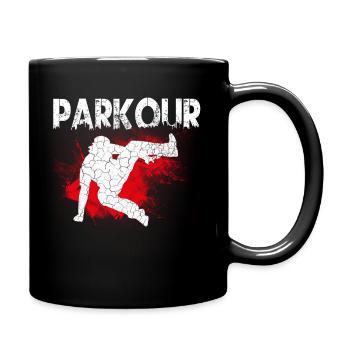 parkour - Tasse einfarbig - Schwarz - Rechts