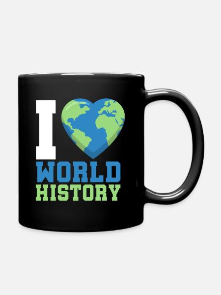 Weltgeschichte - Tasse einfarbig - Schwarz