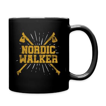 Marche nordique - Mug uni - noir - Droite