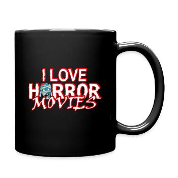 J'aime les films d'horreur | Idée cadeau thriller movie - Mug uni - noir - Droite