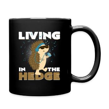 Hérisson cool avec casque et musique de lunettes de soleil - Mug uni - noir - Droite
