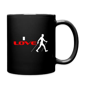 Nordic walking love - Full Colour Mug - black - Right