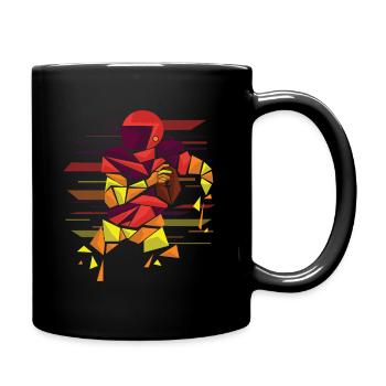 American football cubism - Full Colour Mug - black - Right
