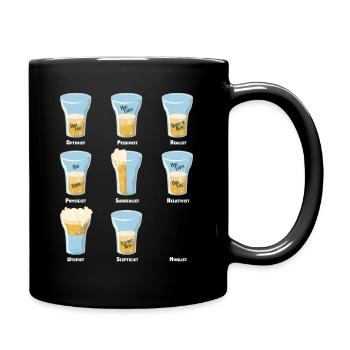 Bier Optimist Pessimist Realist - Tasse einfarbig - Schwarz - Rechts