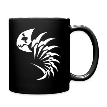 Pastafarian Jolly Pirate Fish Spaghetti Monster - Tasse einfarbig - Schwarz - Rechts