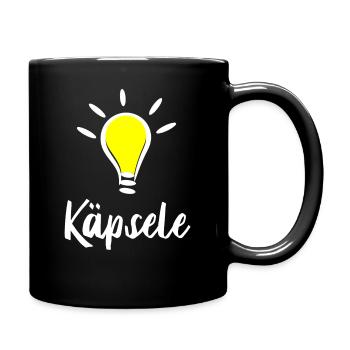 Käpsele Schwäbisch Genie Schlaumeier kluger Mensch - Tasse einfarbig - Schwarz - Rechts