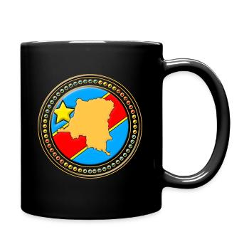 Carte du drapeau Congo - Congo - Mug uni - noir - Droite