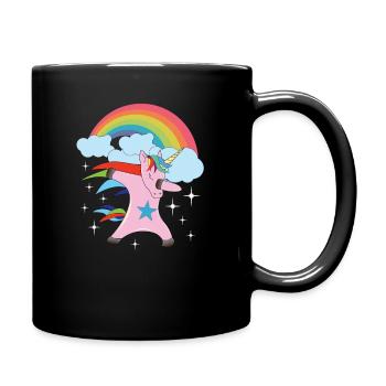 Licorne arc-en-ciel Dab Dabbing Unicorn Fabeltier - Mug uni - noir - Droite