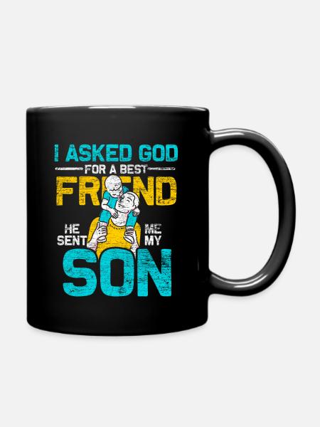Vater Sohn Gott - Tasse einfarbig - Schwarz