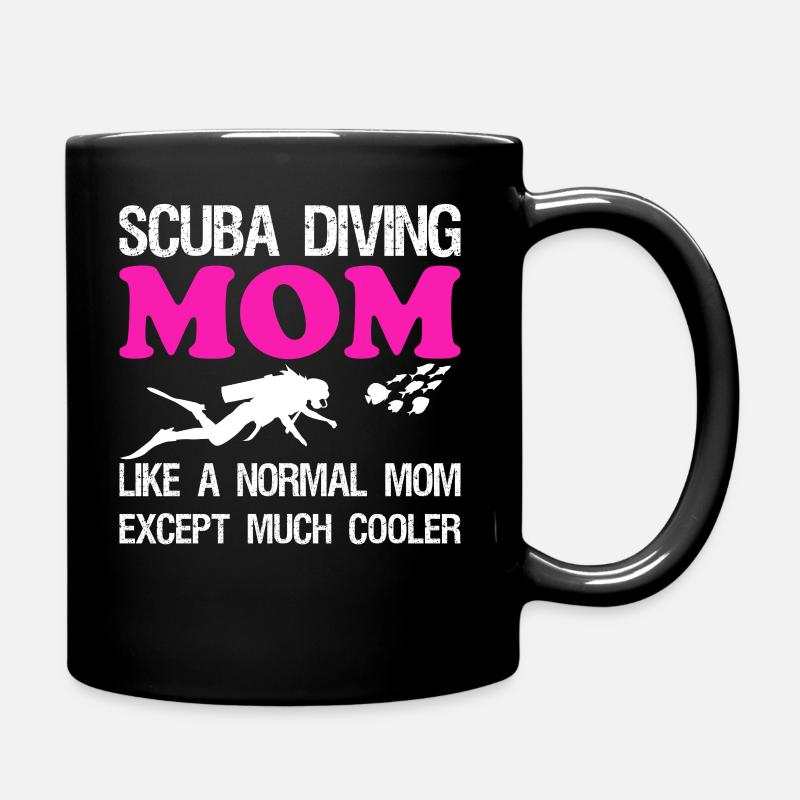 Scuba Diving Mom Tauchen Taucherin Mama Geschenk - Tasse einfarbig - Schwarz