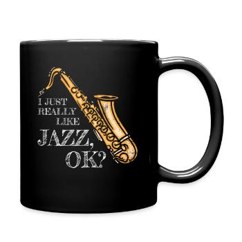 Jazz Saxophone - Mug uni - noir - Droite