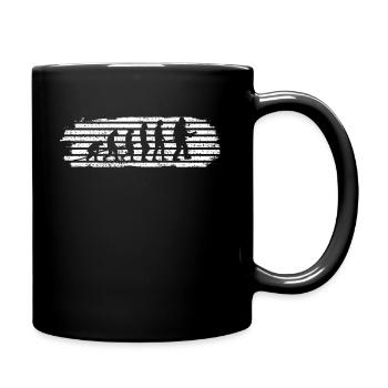 Feuerwehrmann Evolution Geschenk - Tasse einfarbig - Schwarz - Rechts