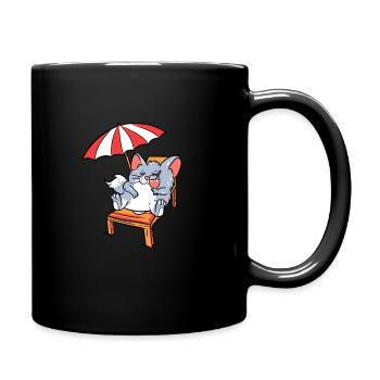 Chilling chinchilla gnawer chinchilla rabbit gift - Tasse einfarbig - Schwarz - Rechts