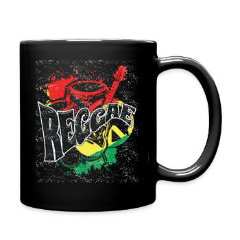 Jamaican reggae - Full Colour Mug - black - Right
