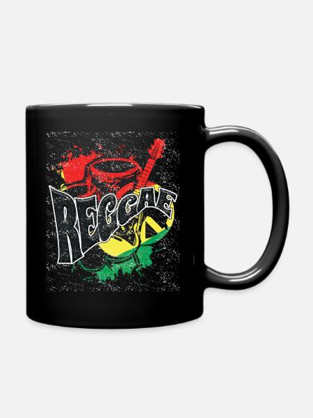 Jamaican reggae - Full Colour Mug - black