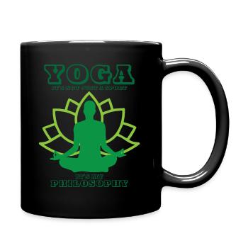Yoga Lotus Meditation Sport - Full Colour Mug - black - Right