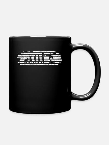 Skateboard Evolution - Tasse einfarbig - Schwarz
